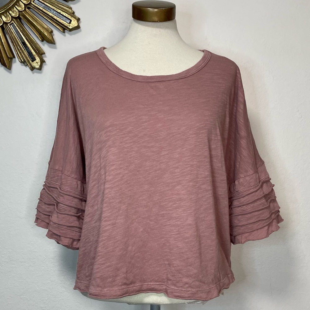Splendid Ruffle Sleeve Top